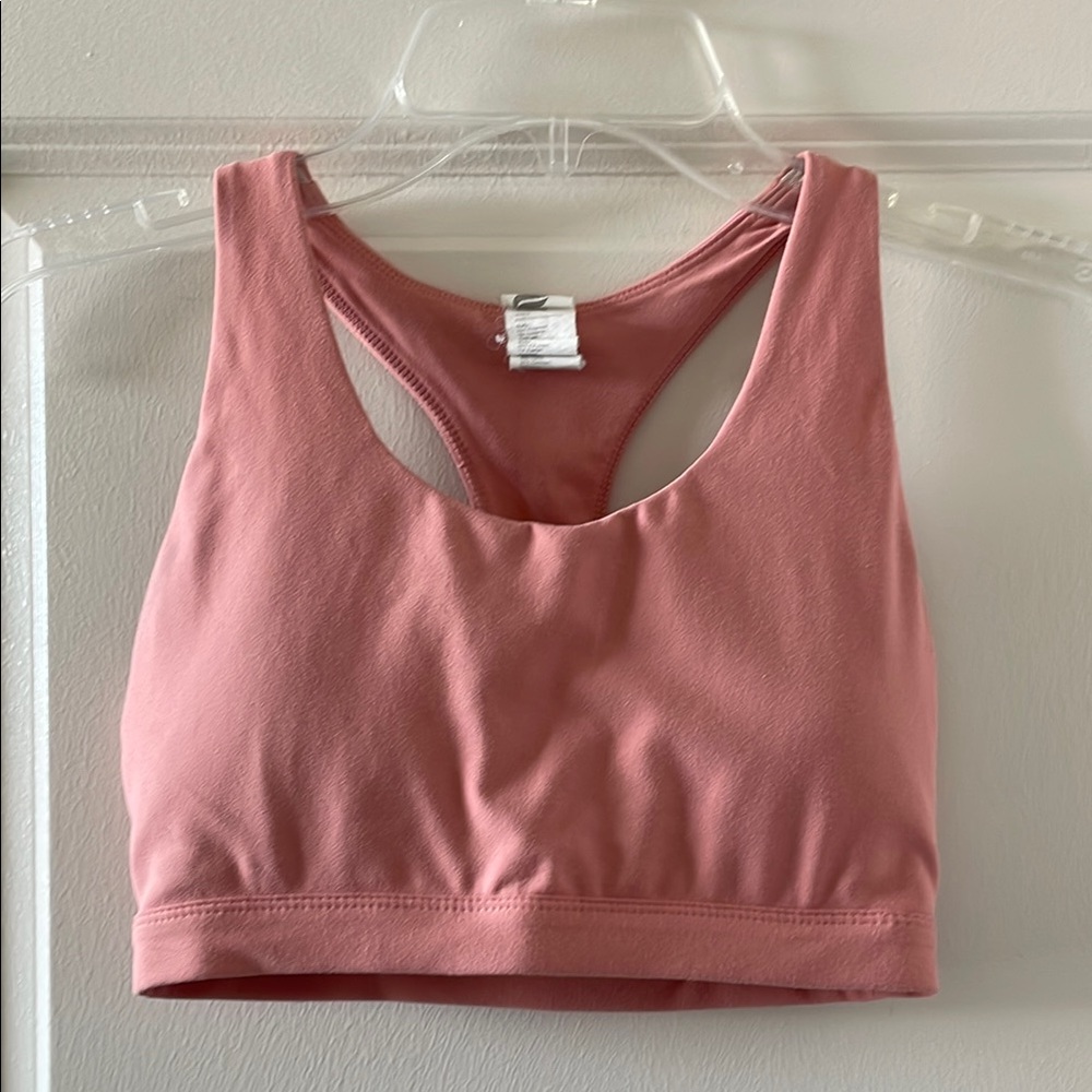 Fabletics Pink Strappy Racerback Sports Bra